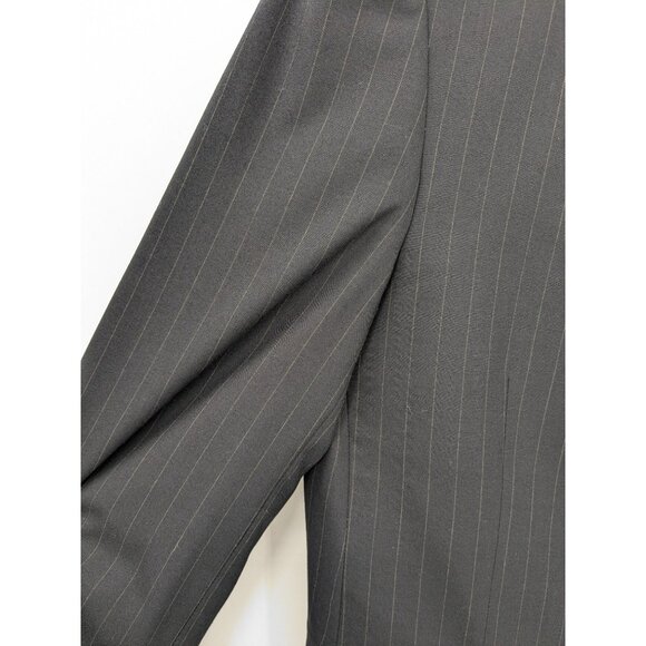 Jeffrey Banks Pinstriped 100% Wool Blazer Jacket Men Size 46L Two Button Office - Picture 10 of 13